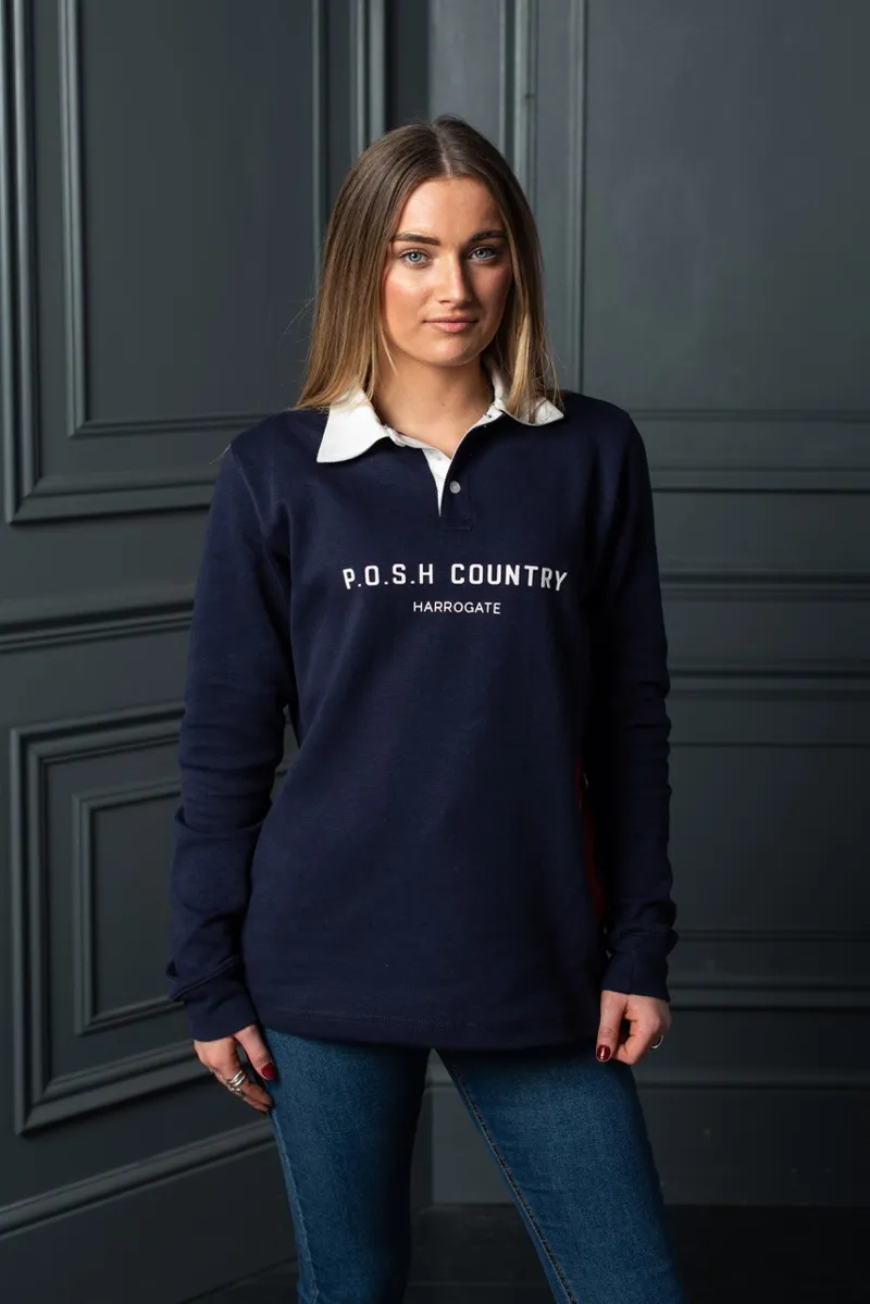 POSH Country Ruddington Rugby Shirt Navy-4